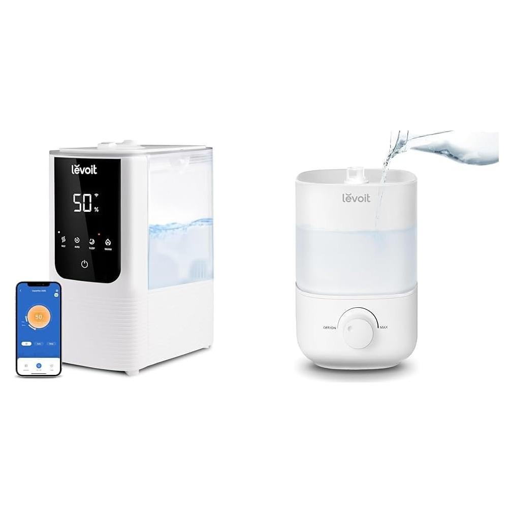 Humidificadores LEVOIT OasisMist 4.5L y Classic 2.5L Silenciosos