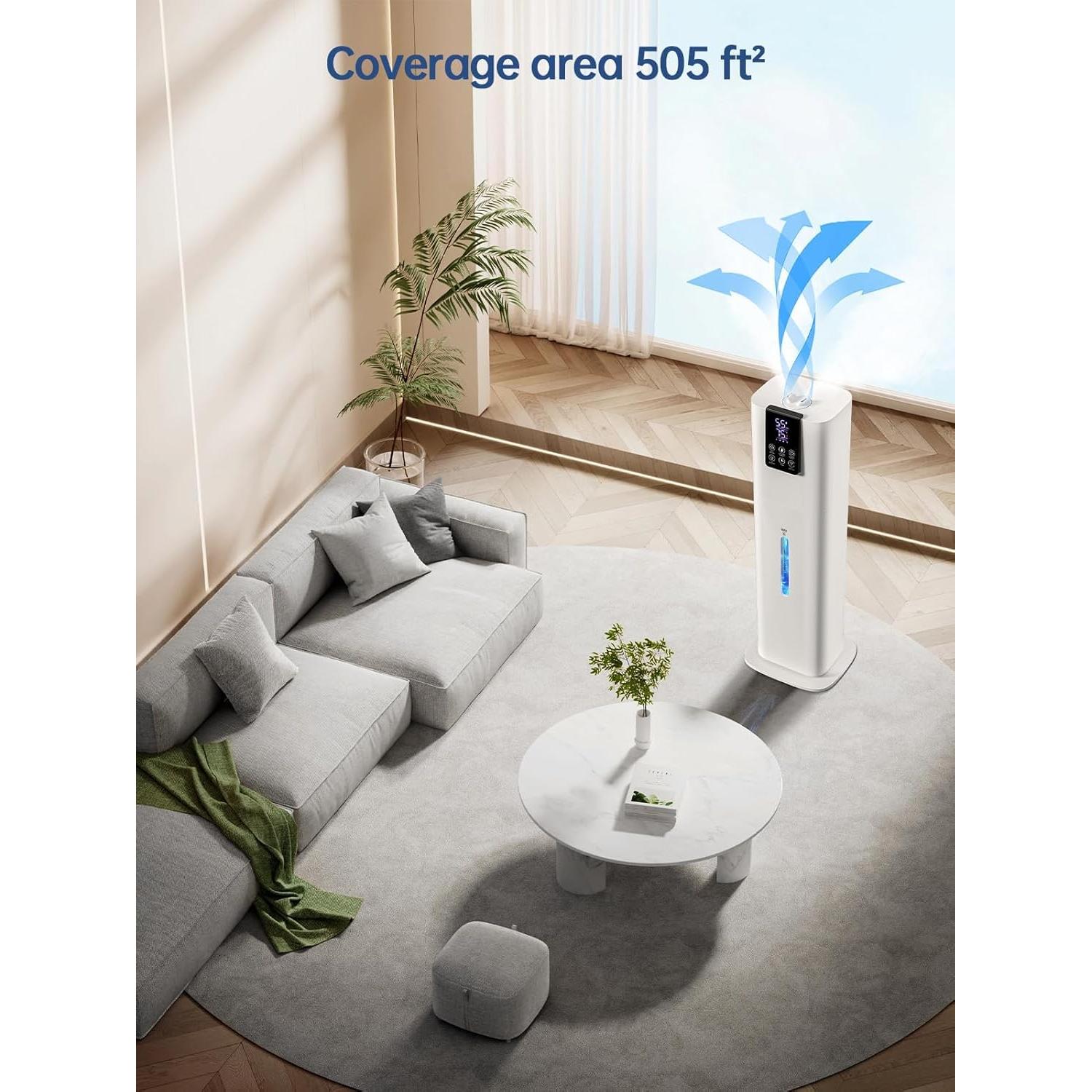 Humidificador Inteligente Hiswelle H786 8L Control Remoto Blanco