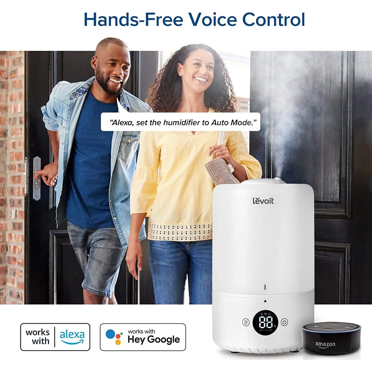 Humidificador LEVOIT 3L para dormitorio, difusor de aceite 2 en 1