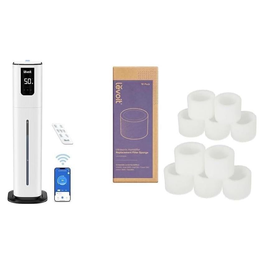 Filtros de Reemplazo LEVOIT para Humidificador OasisMist 1000S - 10 Unidades