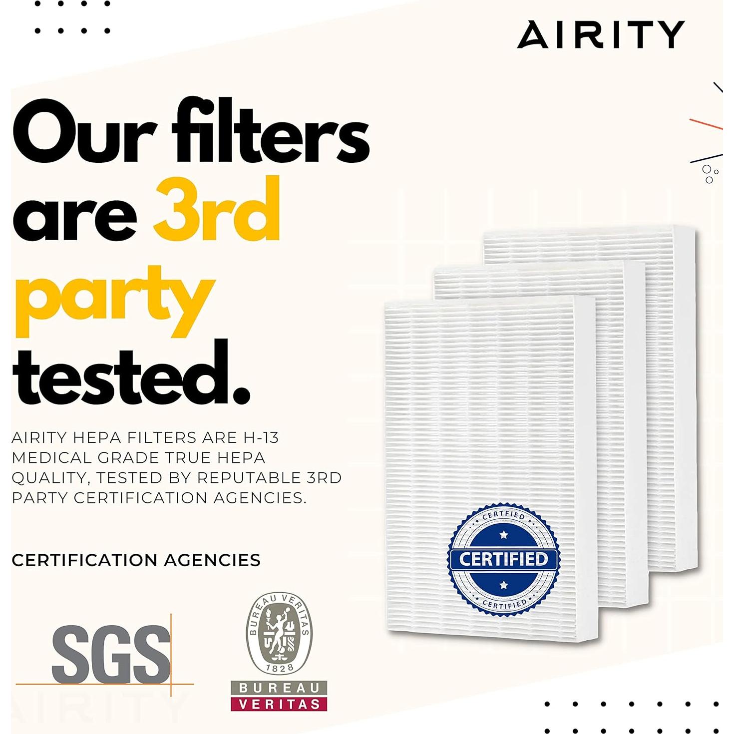 Reemplazo Filtros HEPA Airity HPA300 - 3 HEPA + 4 Prefiltros