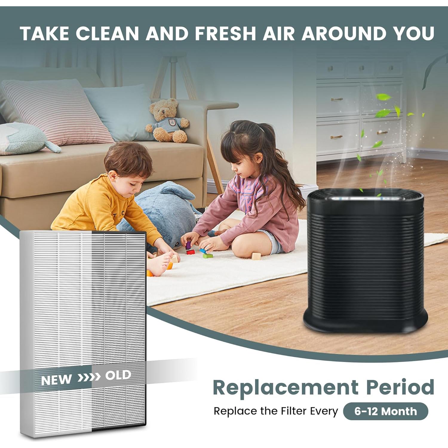 Reemplazo Filtro HEPA HPA300 Honeywell 6 Filtros + 8 Pre-Filtros