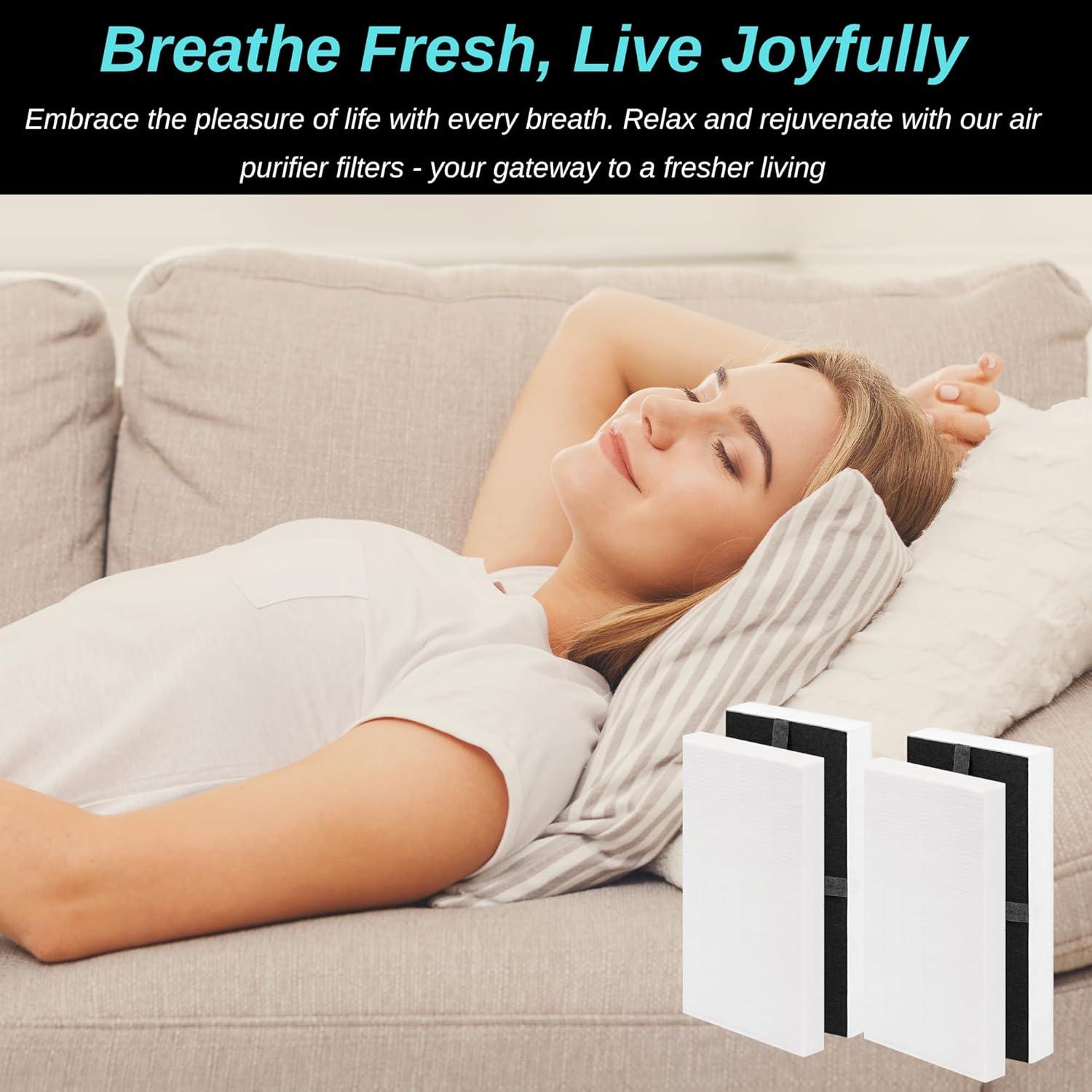 Filtro HEPA G Verdadero 4 Paquetes Omaeon para Honeywell