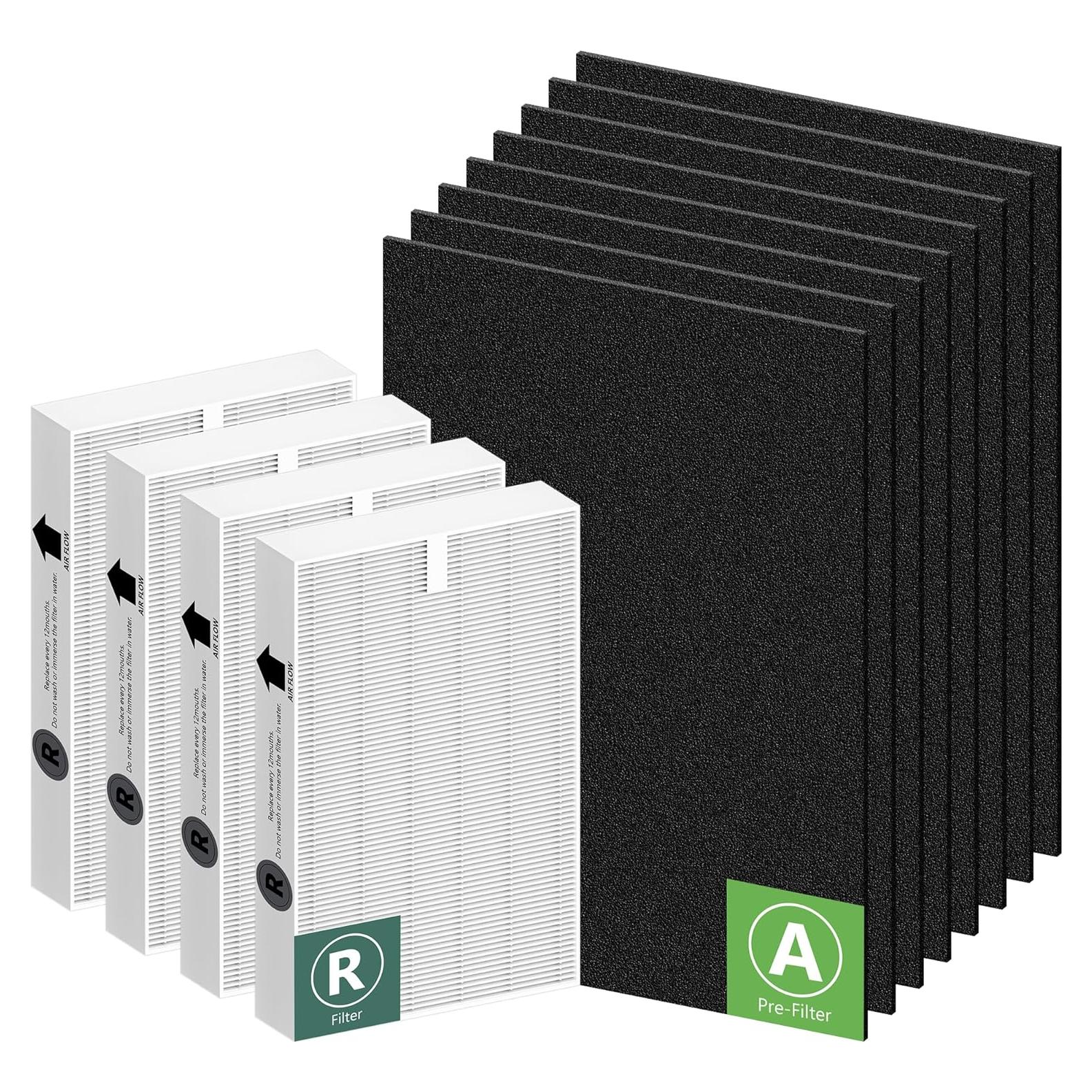 Filtros HEPA R y Carbón Activado Funmit para Purificador Honeywell HPA200