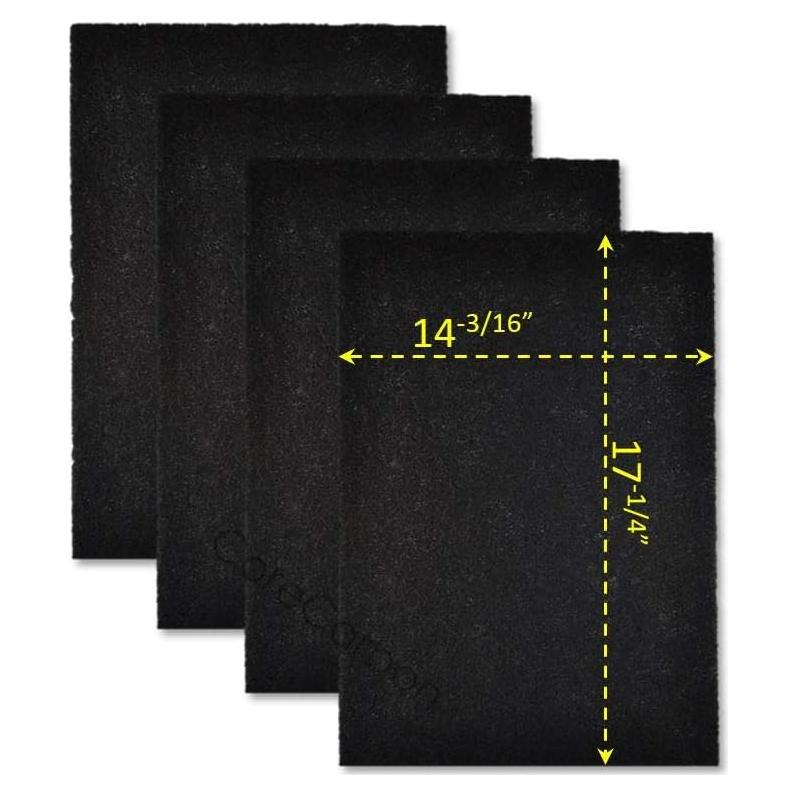 Paquete de 4 Prefiltros de Carbón Activado CoreCarbon para Purificadores Honeywell HA300