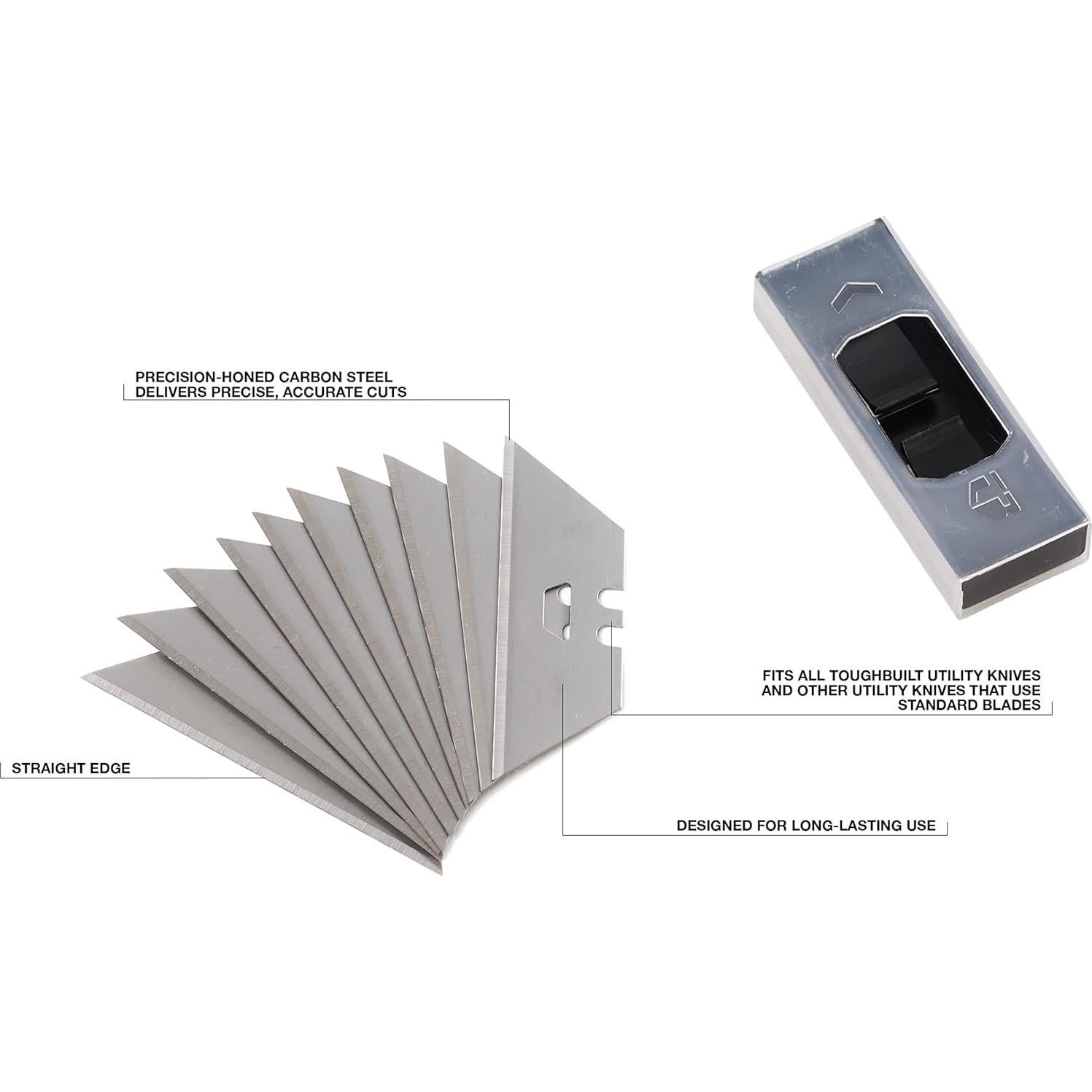 Hojas de Cuchillo Utility ToughBuilt - Paquete 30 Unidades