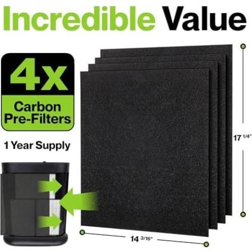 Filtros de Reemplazo Durabasics para Purificadores Honeywell HPA300 - 4 Pack