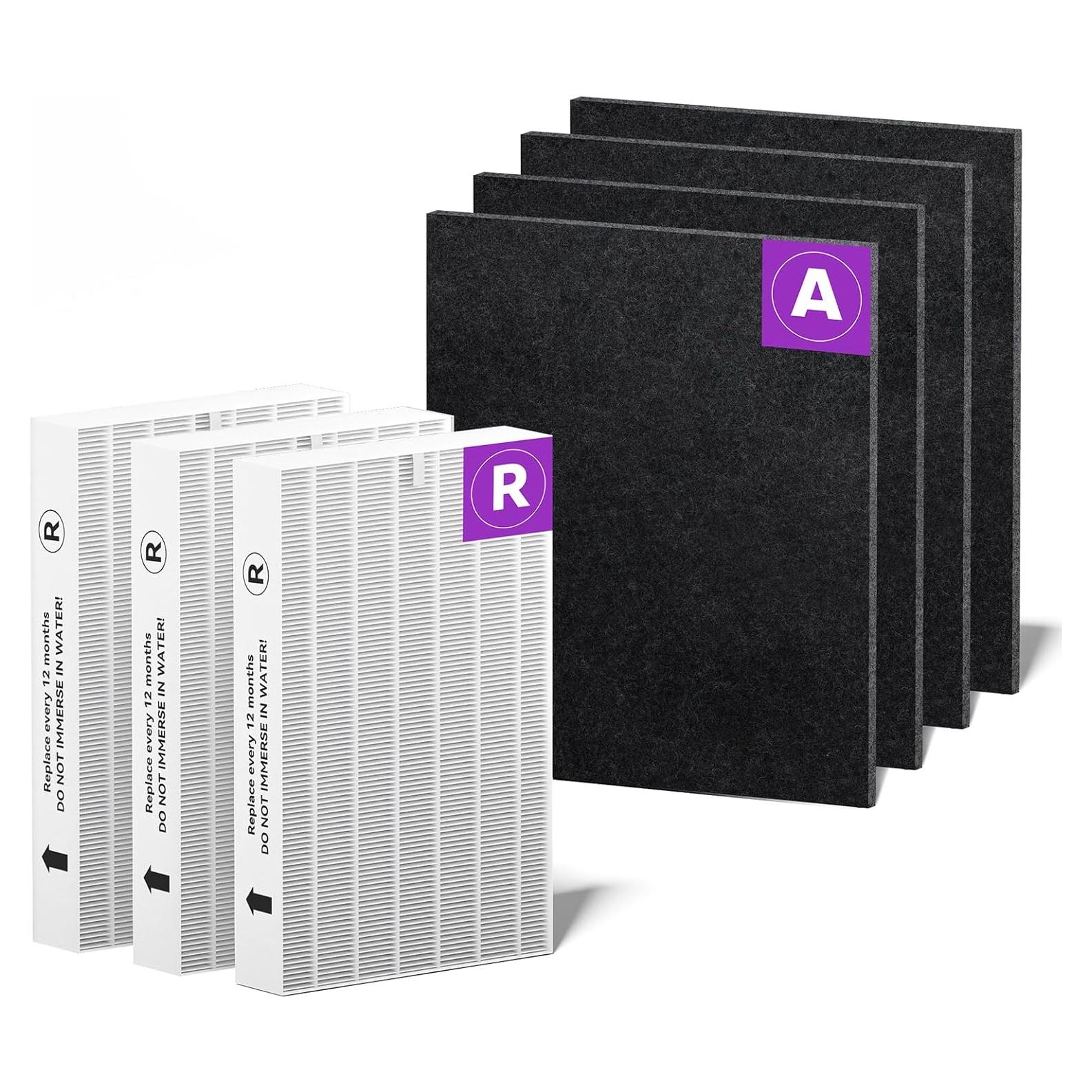 Filtro HEPA HPA300 Honeywell - 3 Filtros HEPA + 4 Pre-Filtros