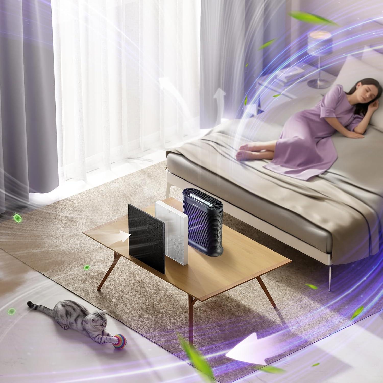 Filtro HEPA HPA300 Honeywell - 3 Filtros HEPA + 4 Pre-Filtros