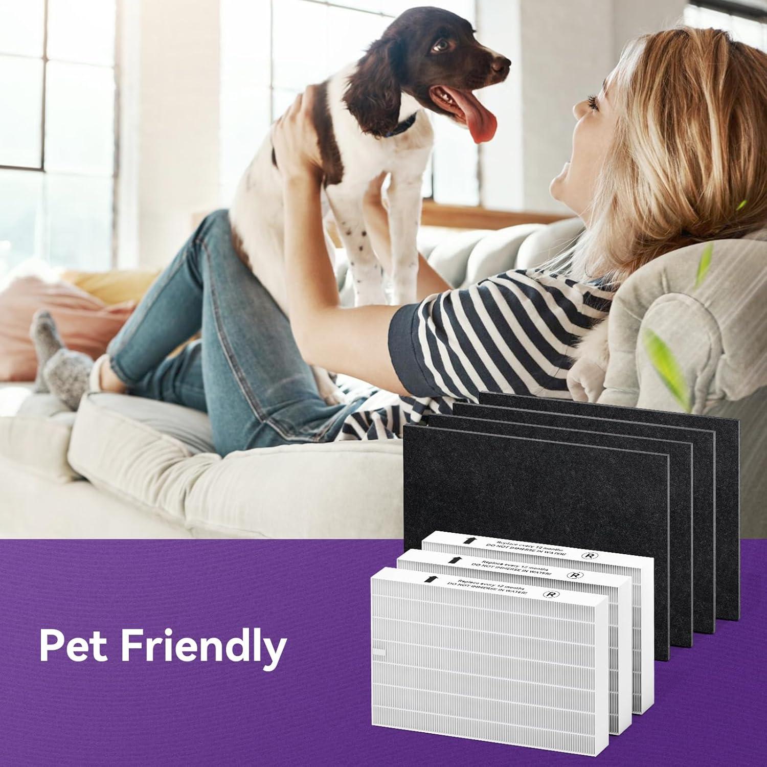 Filtro HEPA HPA300 Honeywell - 3 Filtros HEPA + 4 Pre-Filtros