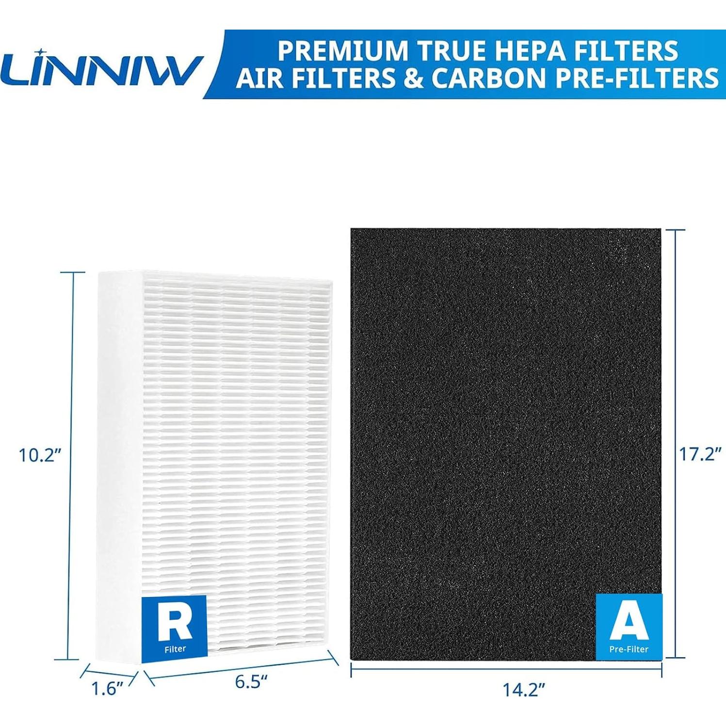 Filtro HEPA LINNIW HPA300 Compatible con Purificadores Honeywell