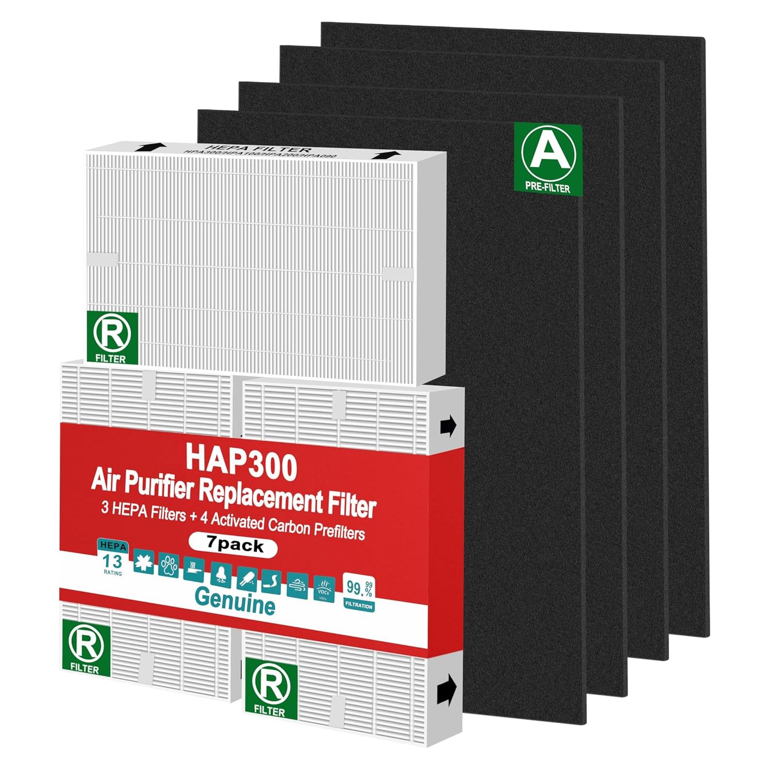 Juego de Filtros HEPA y Carbón GRN FIL HPA300 - 3+4 Piezas