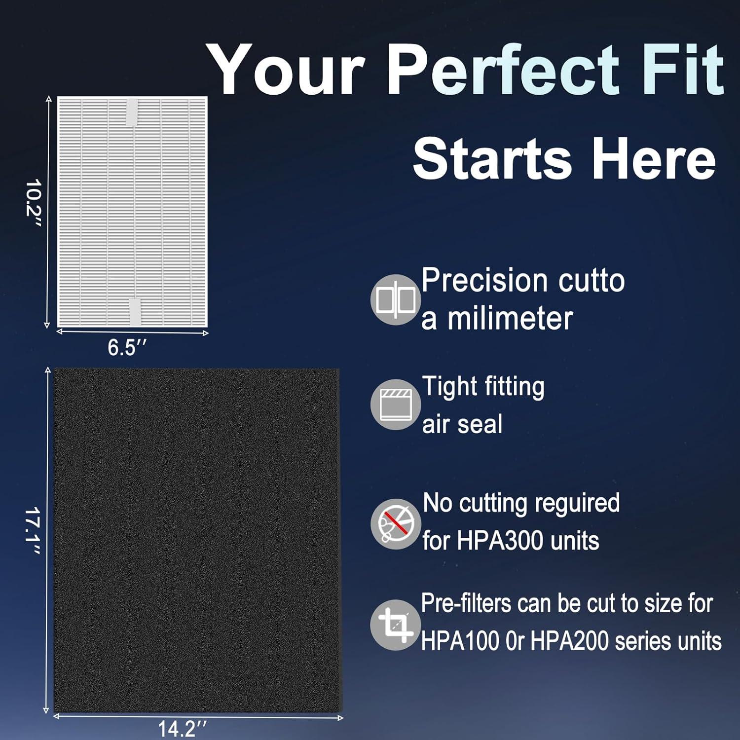 Juego de Filtros HEPA y Carbón GRN FIL HPA300 - 3+4 Piezas