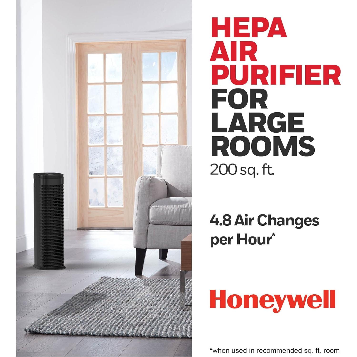 Purificador de Aire HEPA Honeywell HPA175B para Habitaciones Grandes