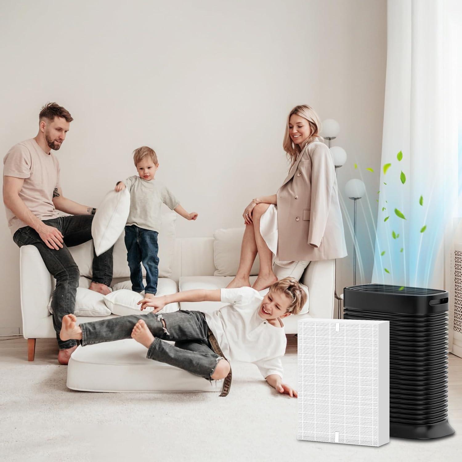 Paquete de 6 Filtros HEPA Laukowind para Purificadores Honeywell HPA300 HPA200 HPA100