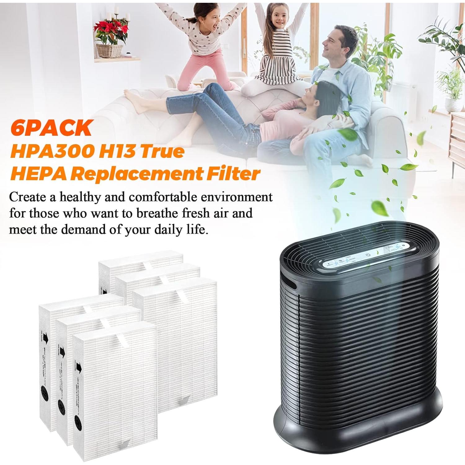 Filtro HEPA HPA300 Blutoget - 6 Piezas para Purificadores Honeywell