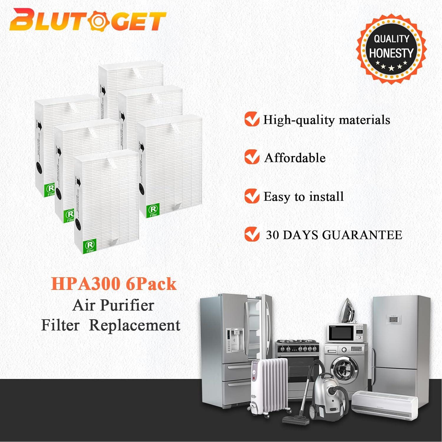 Filtro HEPA HPA300 Blutoget - 6 Piezas para Purificadores Honeywell