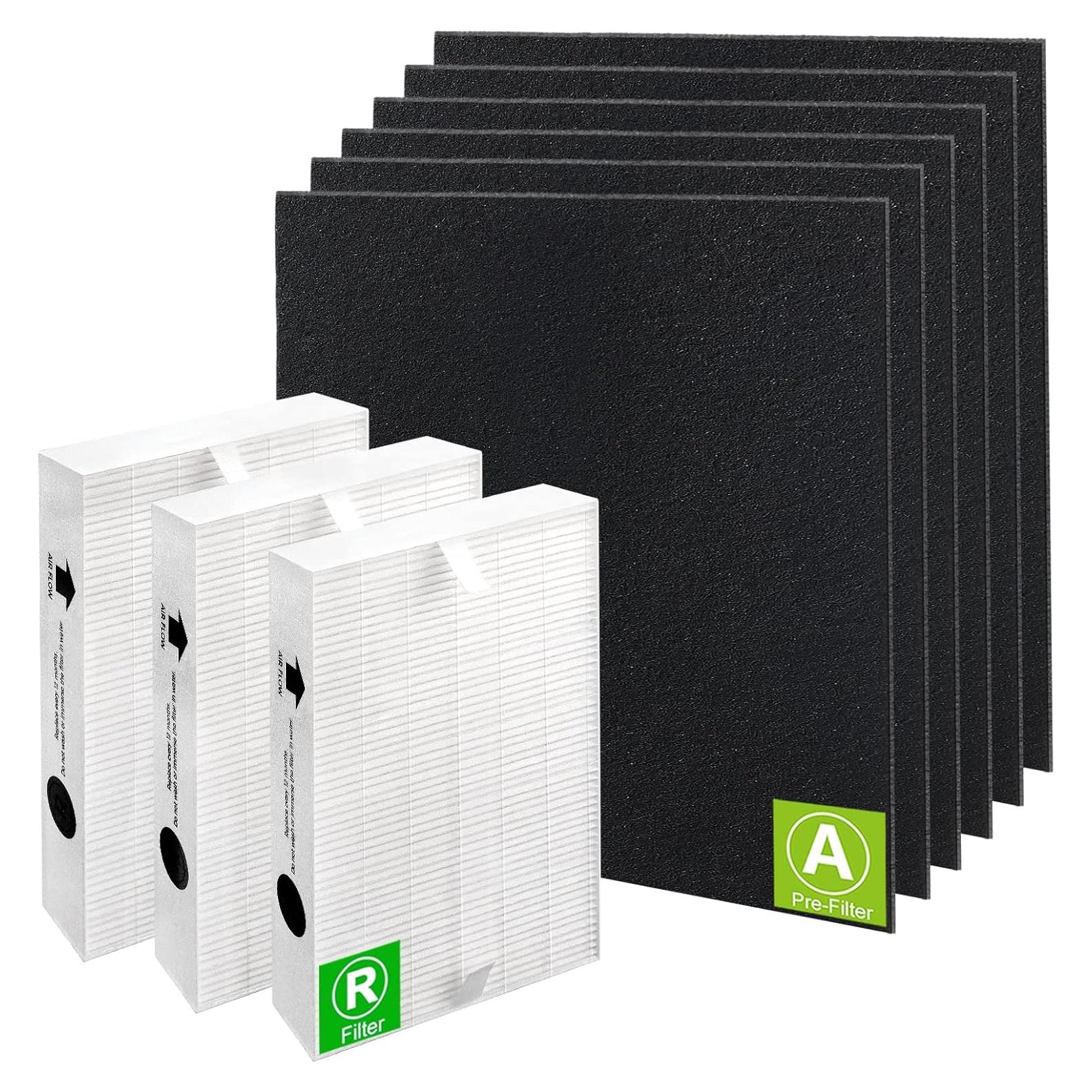 Paquete de 3 Filtros HEPA HPA300 y 6 de Carbón Activado Blutoget