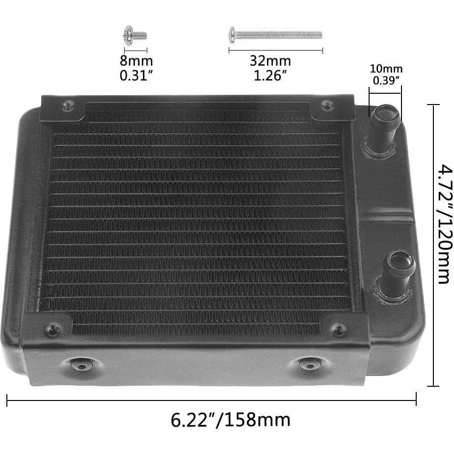 Radiador de Aluminio BXQINLENX 15.6cm para Enfriamiento PC