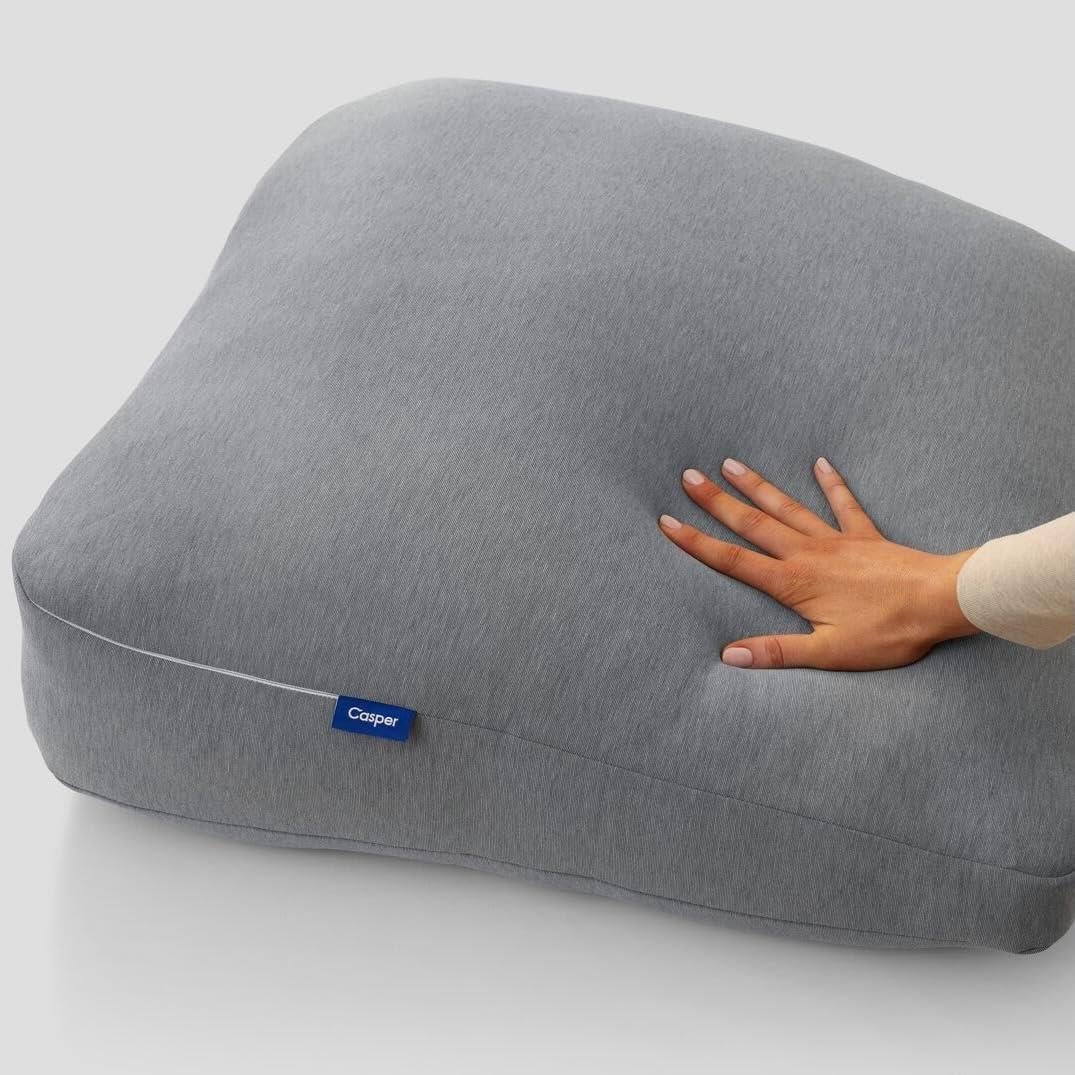 Almohada de Respaldo Casper Sleep, Talla Única, Gris, 12.7 cm