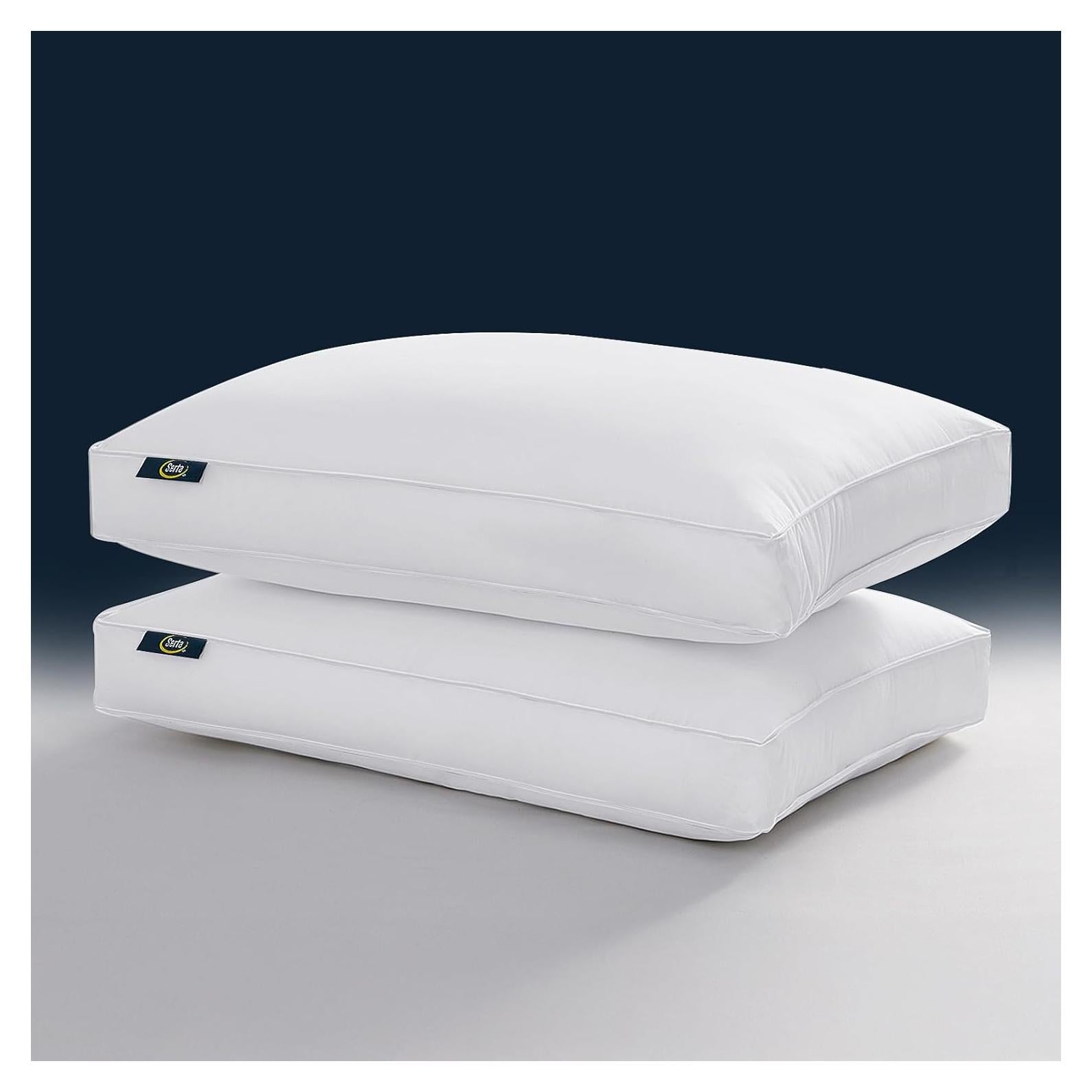 Cojines Serta Colección Hotel Pluma Ganso 90% Algodón Queen Set 2