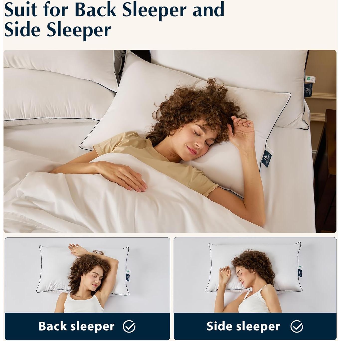 Juego de 2 almohadas Queen Pacific Coast plumas ganso hipoalergénicas