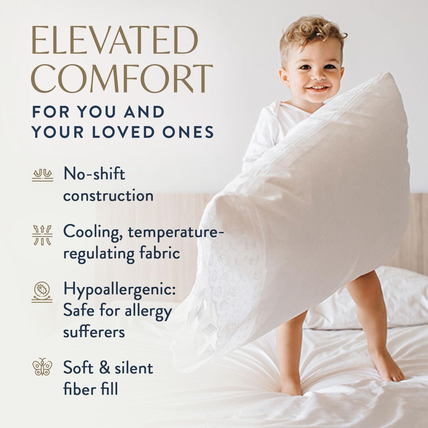 Almohadas Hipoalergénicas Decoración Digital 100% Algodón - Juego de 2