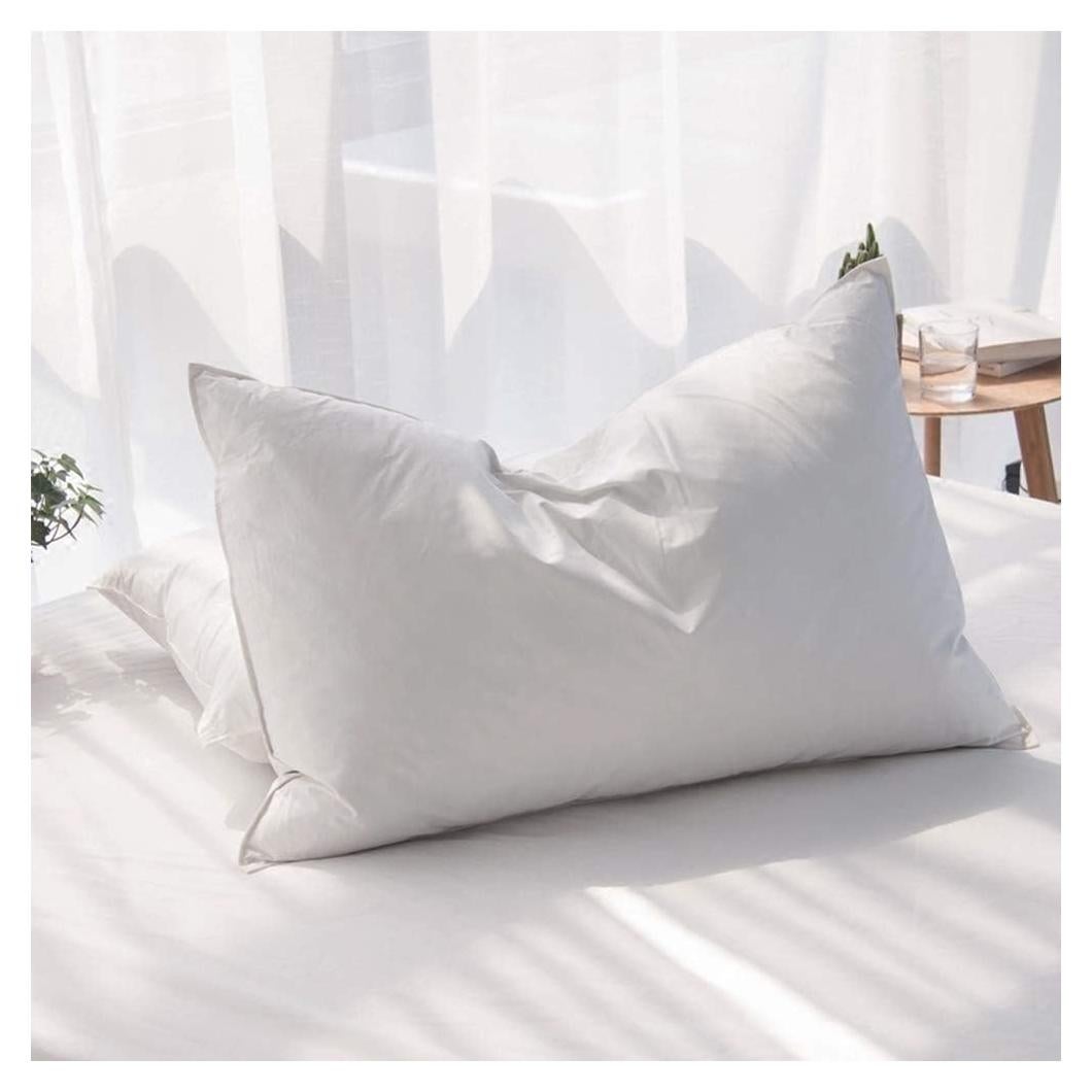 Juego de 2 almohadas de plumas AIKOFUL tamaño Queen 50.8x71.1 cm