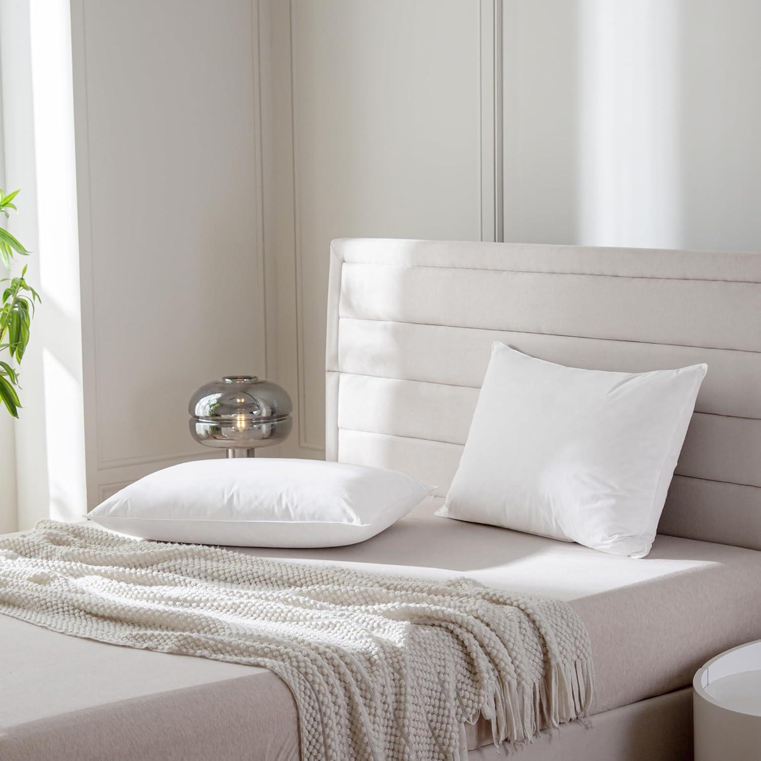 Juego de 2 almohadas de plumas AIKOFUL tamaño Queen 50.8x71.1 cm