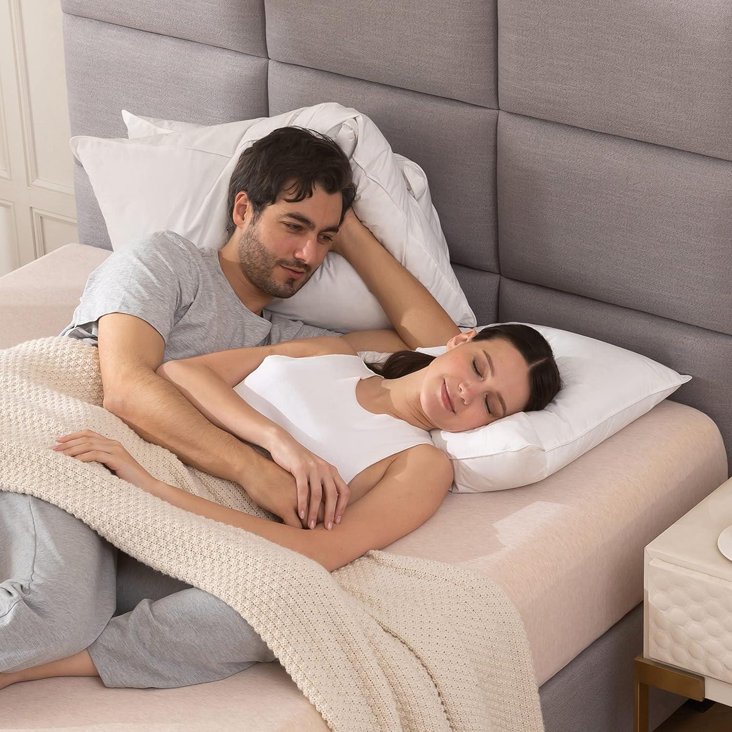 Juego de 2 almohadas de plumas AIKOFUL tamaño Queen 50.8x71.1 cm