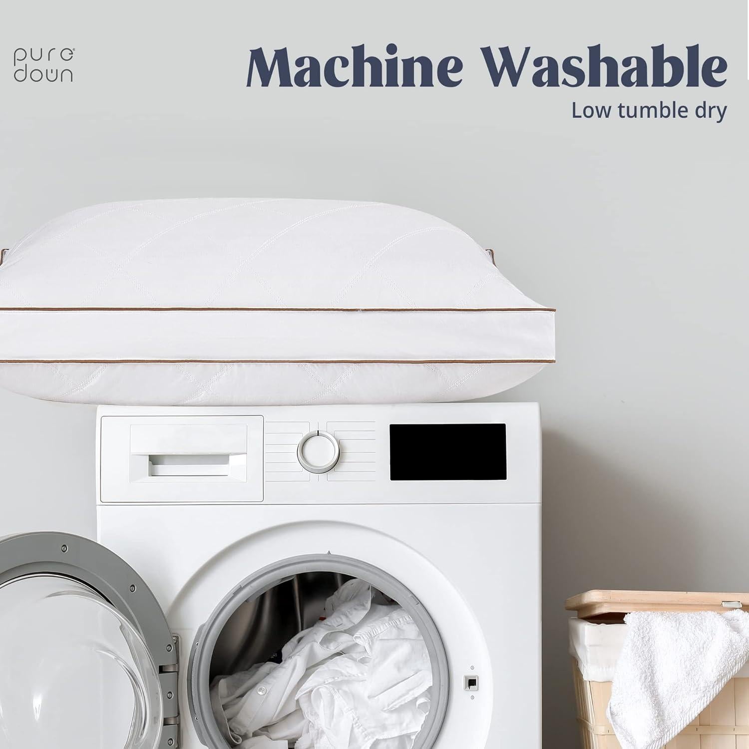 Almohadas de Plumas de Ganso puredown Reina - Juego de 2