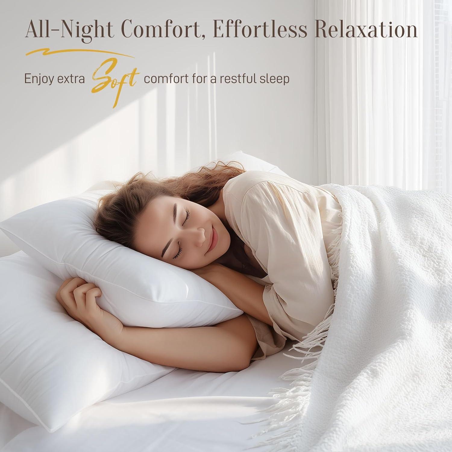 Juego de 2 Almohadas de Cama Alkyonos Hipoalergénicas 71x51cm