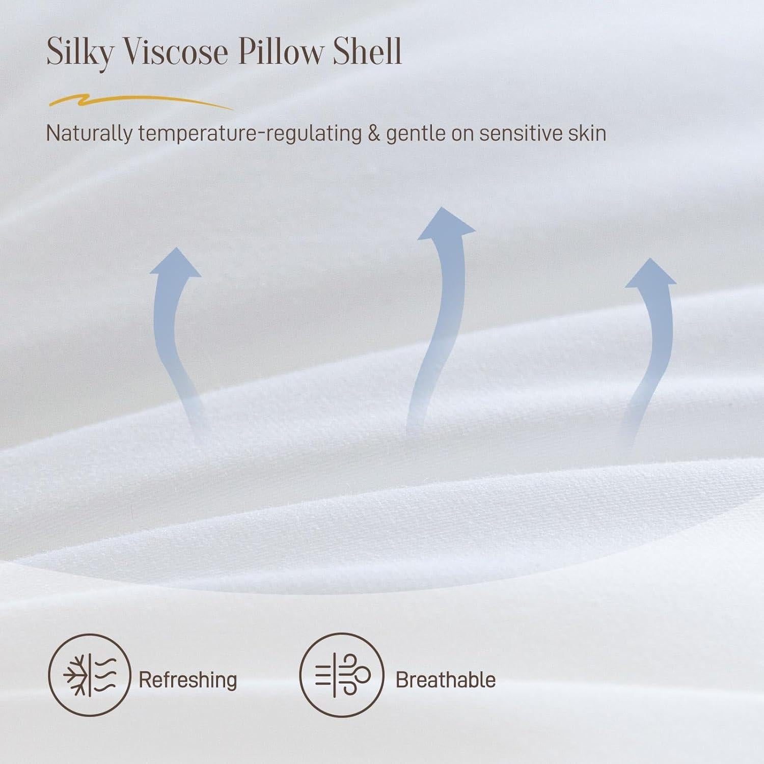 Juego de 2 Almohadas de Cama Alkyonos Hipoalergénicas 71x51cm