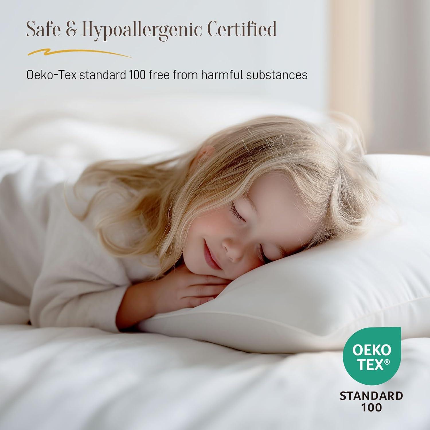 Juego de 2 Almohadas de Cama Alkyonos Hipoalergénicas 71x51cm