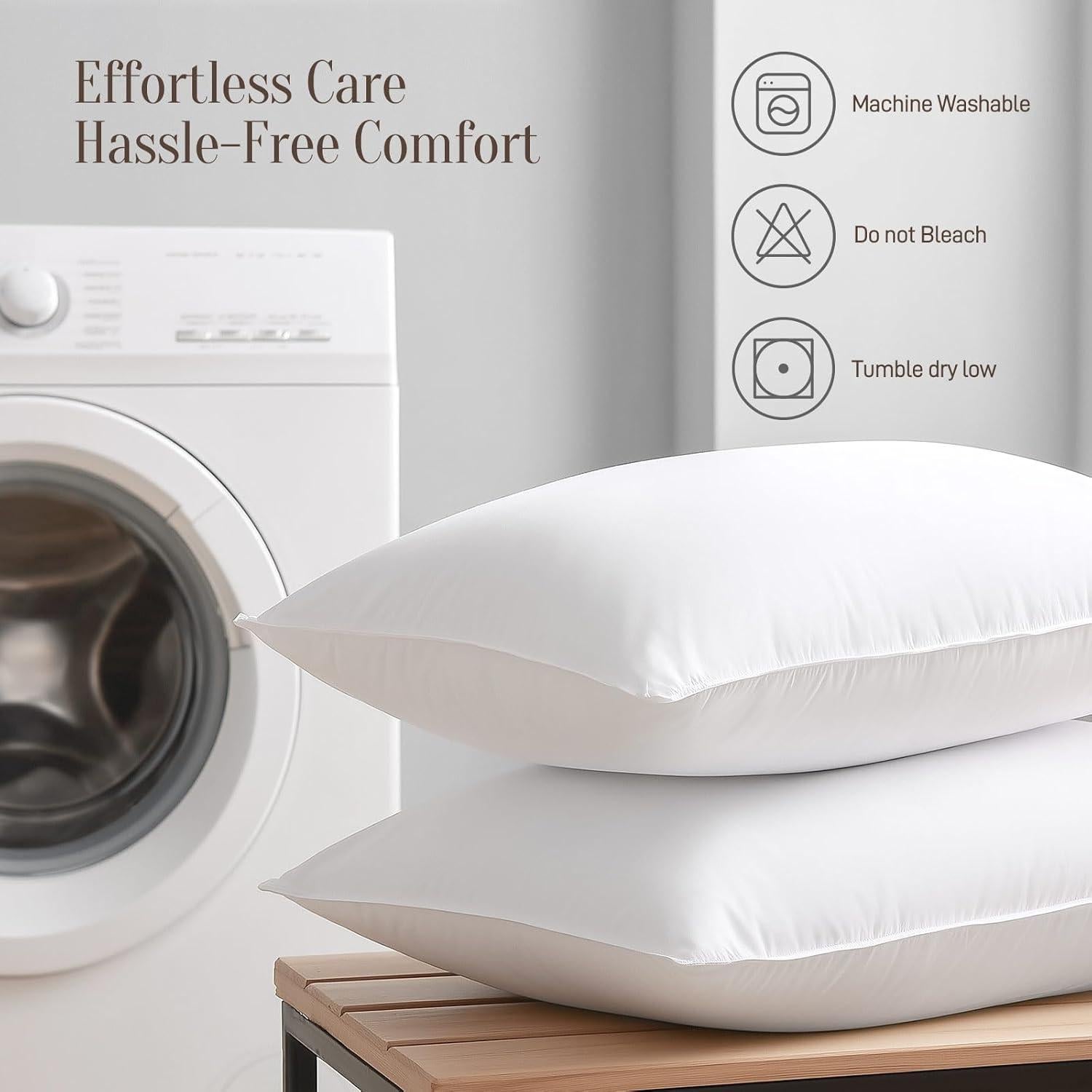 Juego de 2 Almohadas de Cama Alkyonos Hipoalergénicas 71x51cm