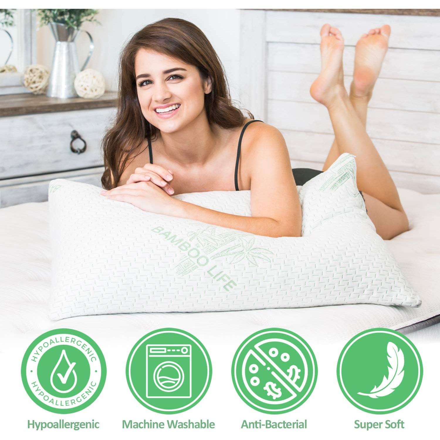 Almohadas de Espuma de Memoria Ajustables Elif Home Goods Rey (2 Pzs)