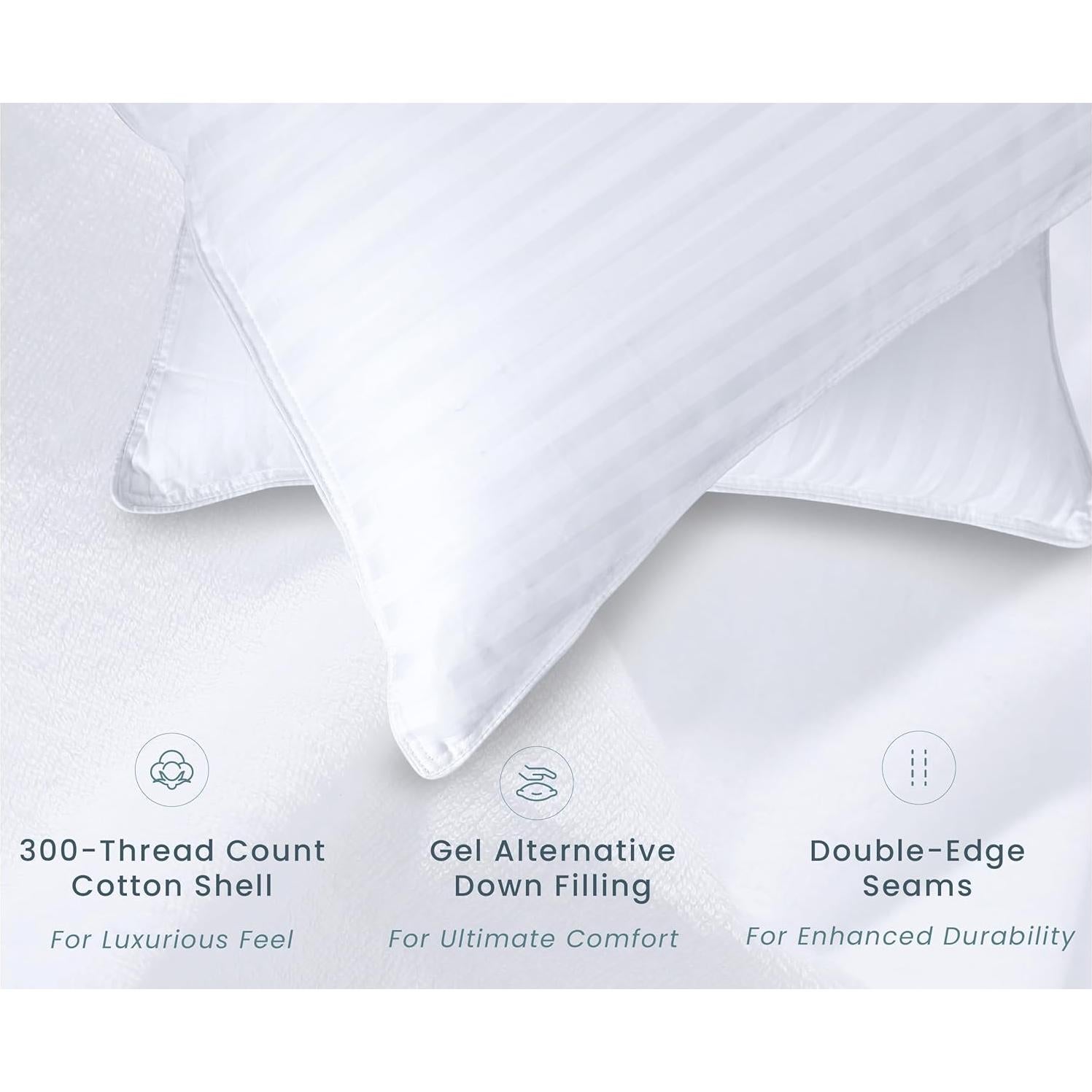 Juego de 2 almohadas Threadmill estándar 50.8x66 cm refrigerantes