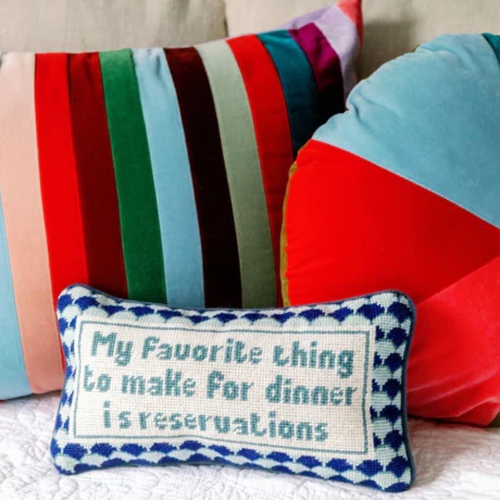 Cojín Decorativo FURBISH Rectangular 20x36 cm Azul Terciopelo