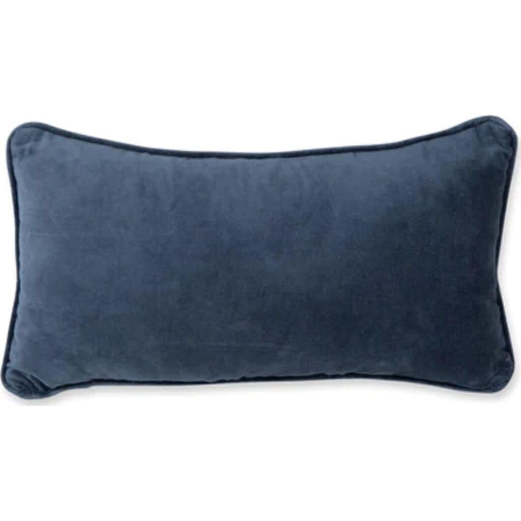 Cojín Decorativo FURBISH Rectangular 20x36 cm Azul Terciopelo