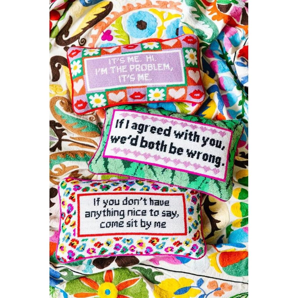 Cojín Decorativo FURBISH Rosa 23x38 cm Bordado Moderno