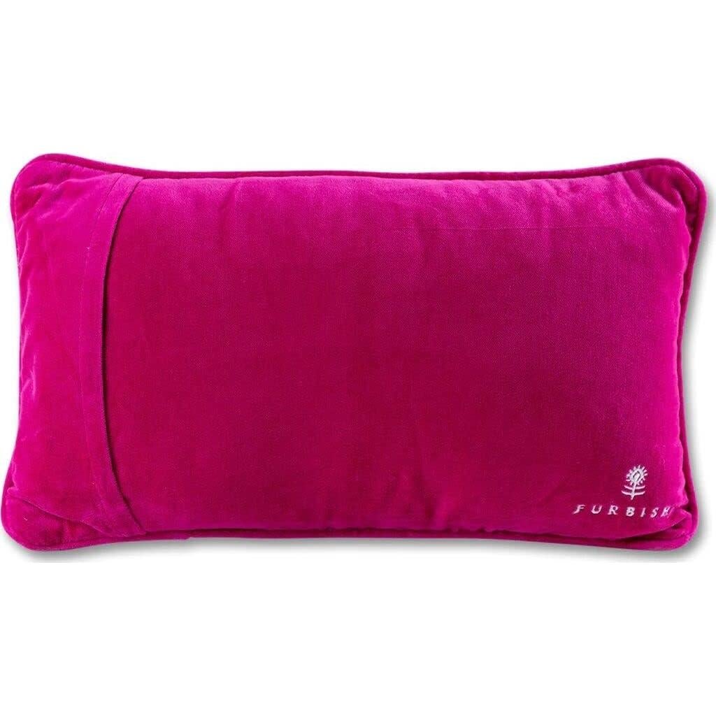 Cojín Decorativo FURBISH Rosa 23x38 cm Bordado Moderno