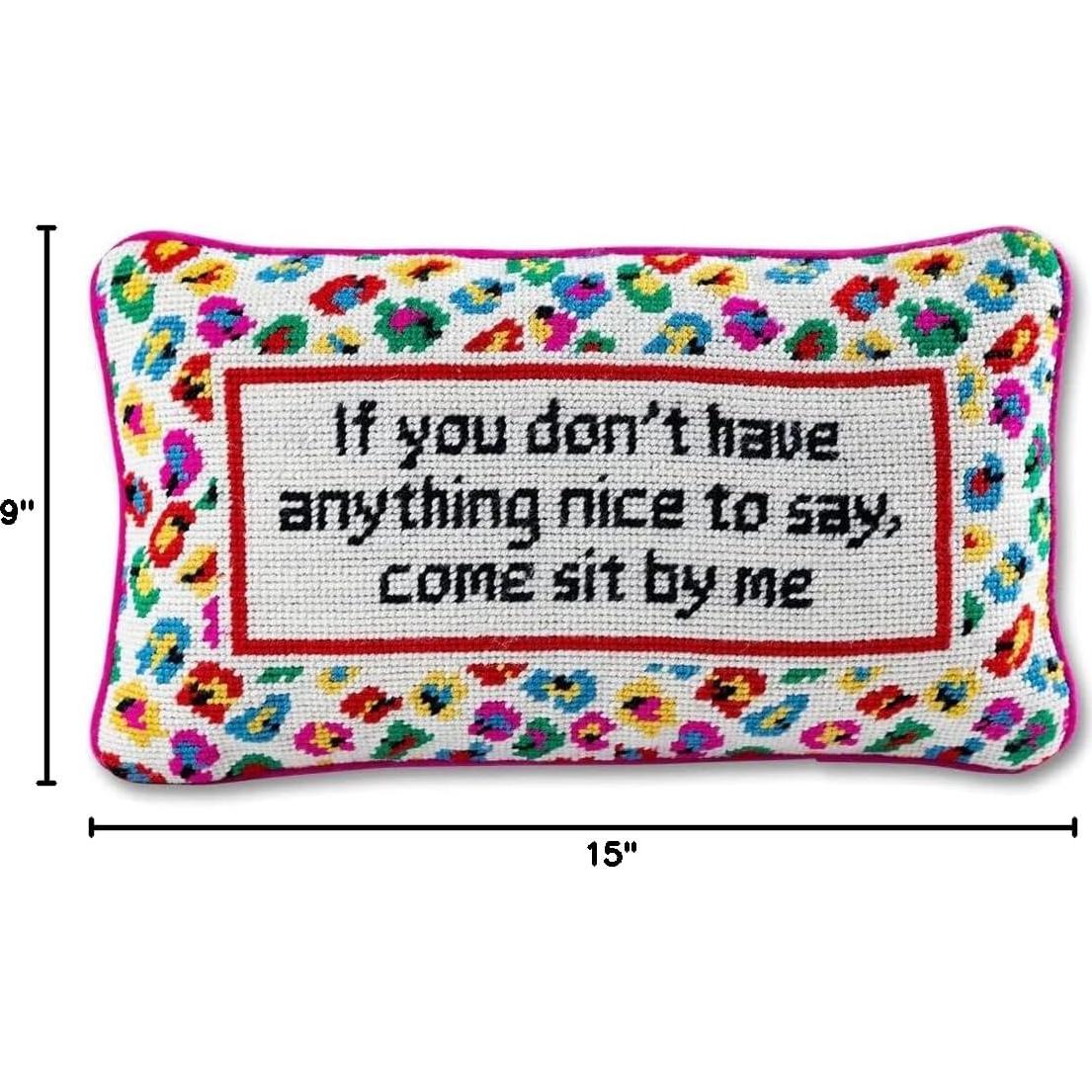 Cojín Decorativo FURBISH Rosa 23x38 cm Bordado Moderno