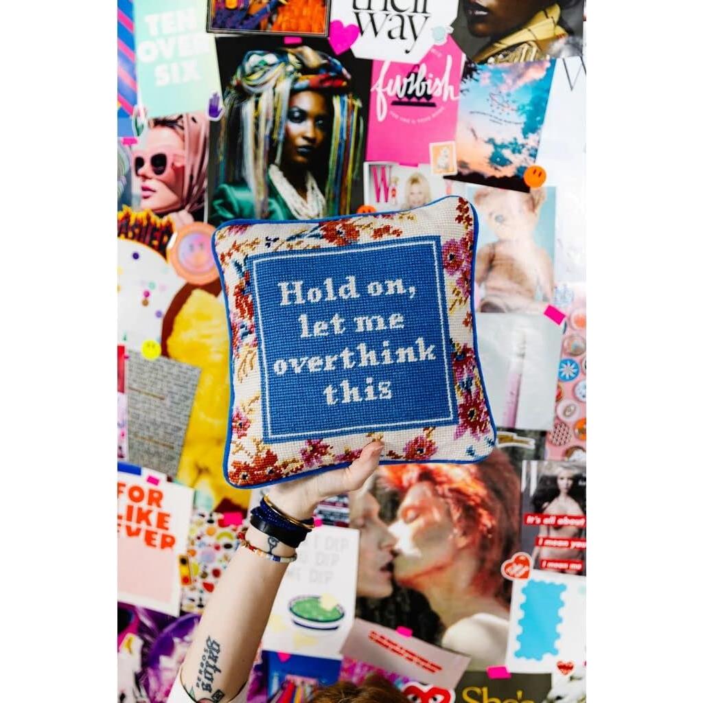 Cojín Decorativo FURBISH de Punto de Aguja 28x28 cm Gris