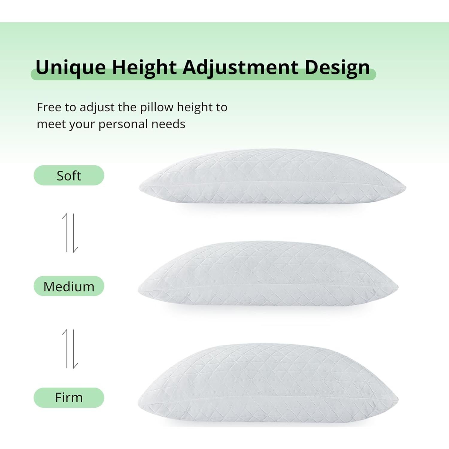 Almohada Ajustable EGOHOME Queen Espuma Viscoelástica Desmenuzada