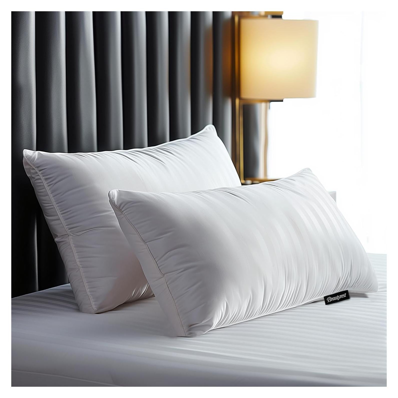 Almohadas de Plumas de Ganso Beautyrest Queen Hipoalergénicas Pack 2