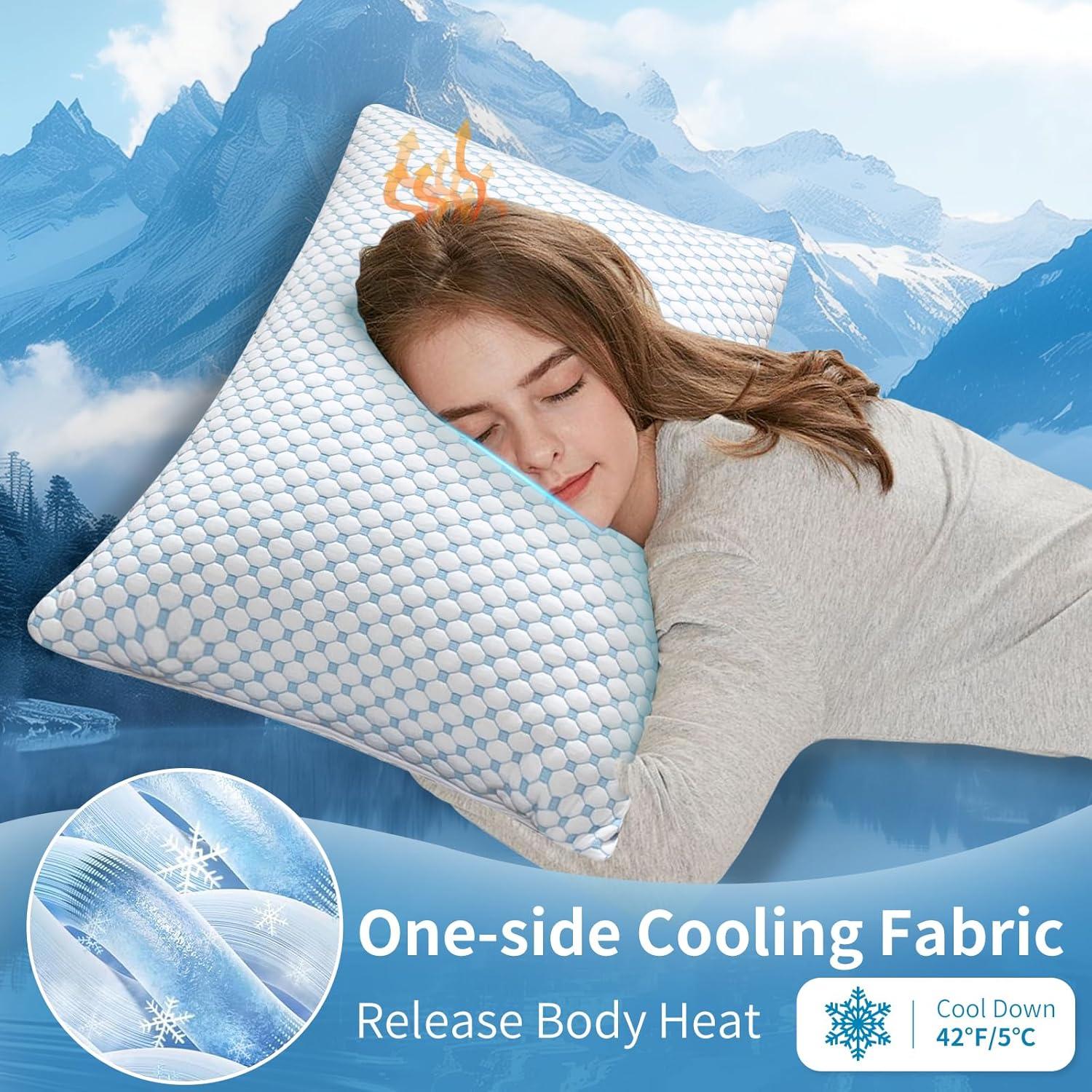 Almohada de Espuma de Memoria Refrigerante Splamdarrv Estándar