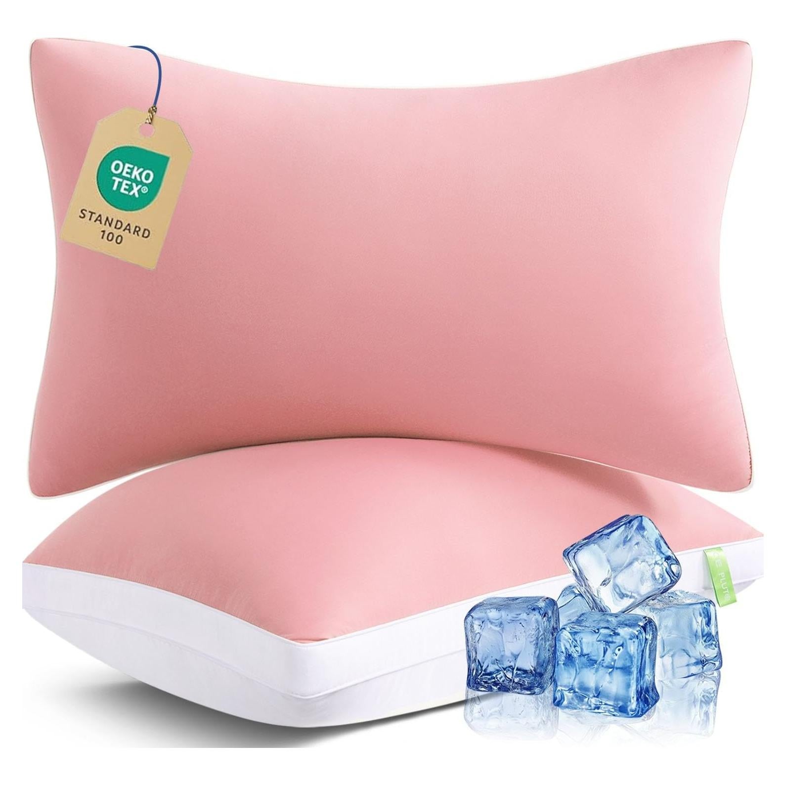 Juego de 2 Almohadas Queen MEELUS Enfriadoras Rosa 50.8x76.2 cm