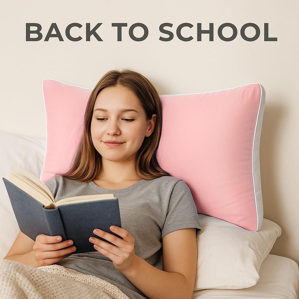 Juego de 2 Almohadas Queen MEELUS Enfriadoras Rosa 50.8x76.2 cm