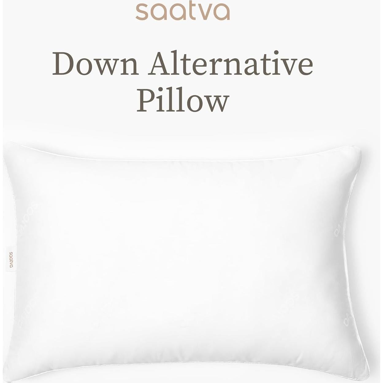 Almohada Alternativa de Plumas Saatva - Hipoalergénica 71x41cm