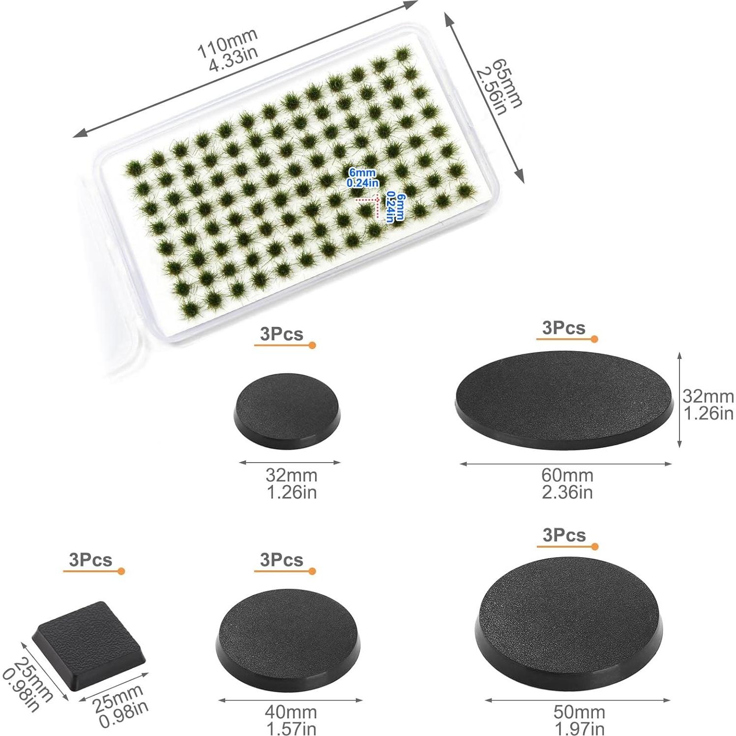 Arbustos Miniatura para Juegos de Guerra Evemodel 15 Piezas